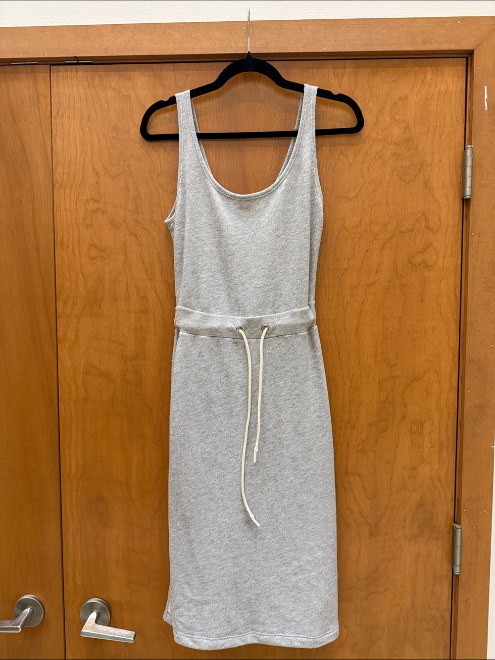 Cosabella Gray Jersey Terry Cloth Tank Dress with Drawstring Waist